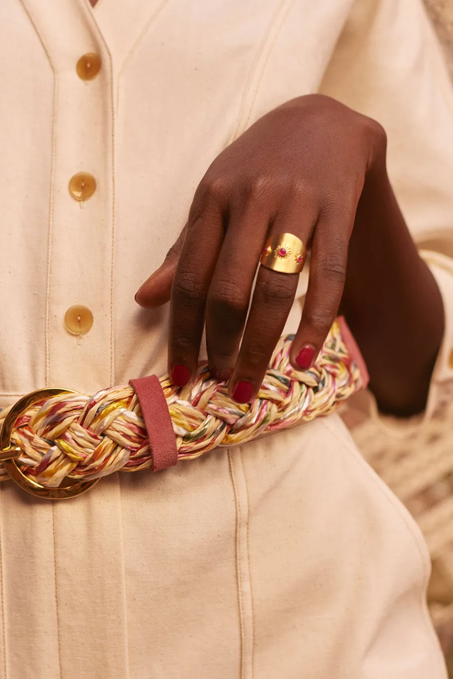 Des Petit Hauts Bague Pampy AGATHE FUSHIA Hot