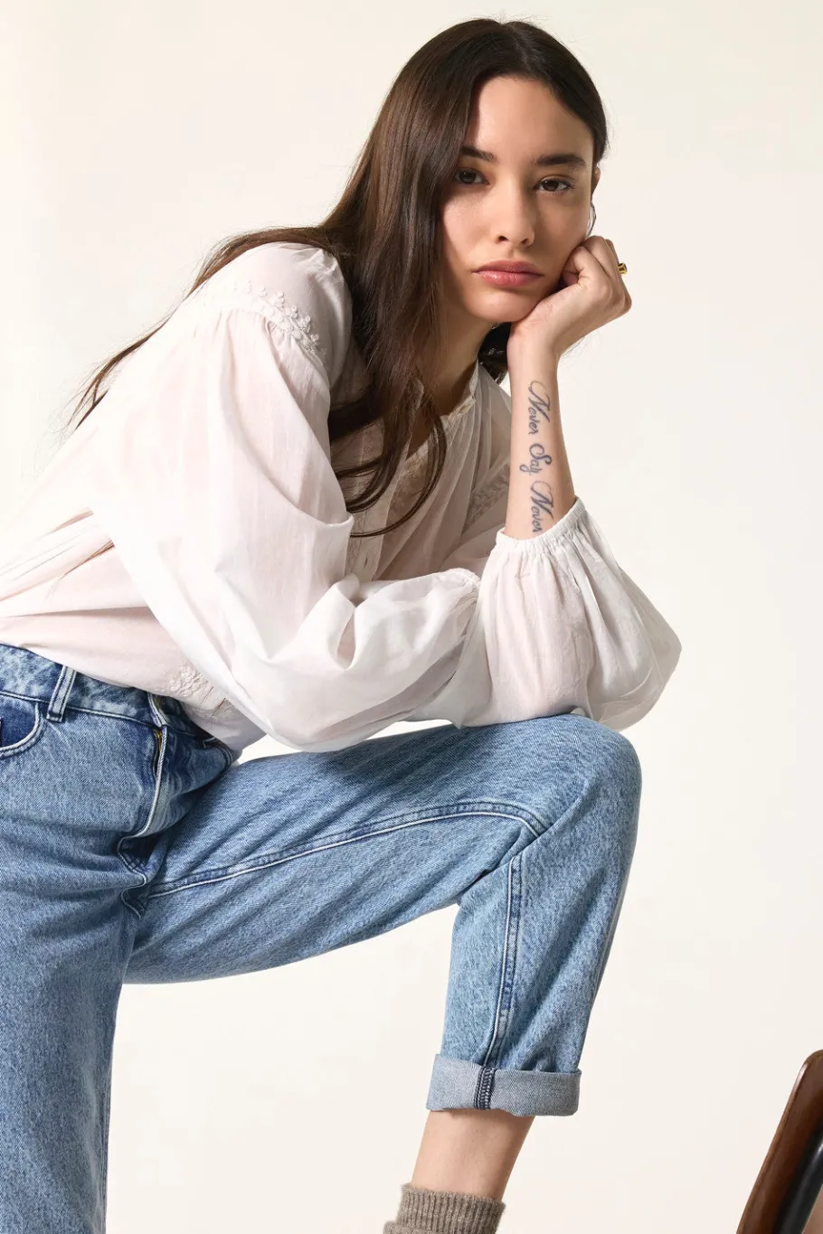 Des Petit Hauts Blouse Renee ECRU New