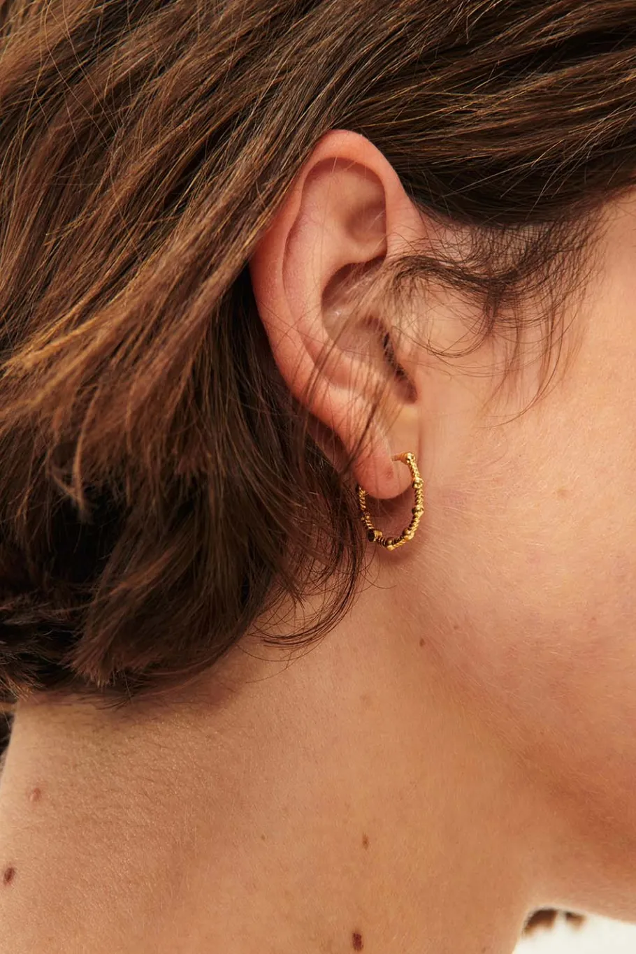 Des Petit Hauts Boucles D'eilles Mini Huggie OR Clearance