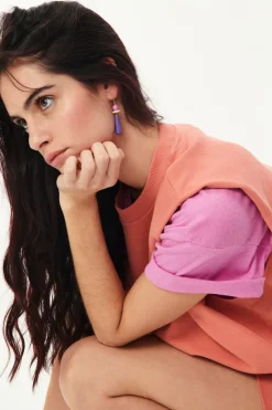 Des Petit Hauts Boucles D'Oreilles Orielle FIGUE/SANTAL New