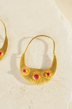 Des Petit Hauts Boucles D'Oreilles Pampa AGATHE FUSHIA