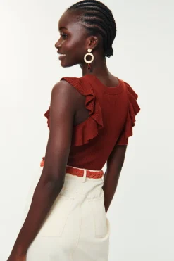 Des Petit Hauts Boucles D'Oreilles Panelle OR/PECAN Online