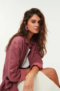 Des Petit Hauts Boucles D'Oreilles Papita SANTAL Sale