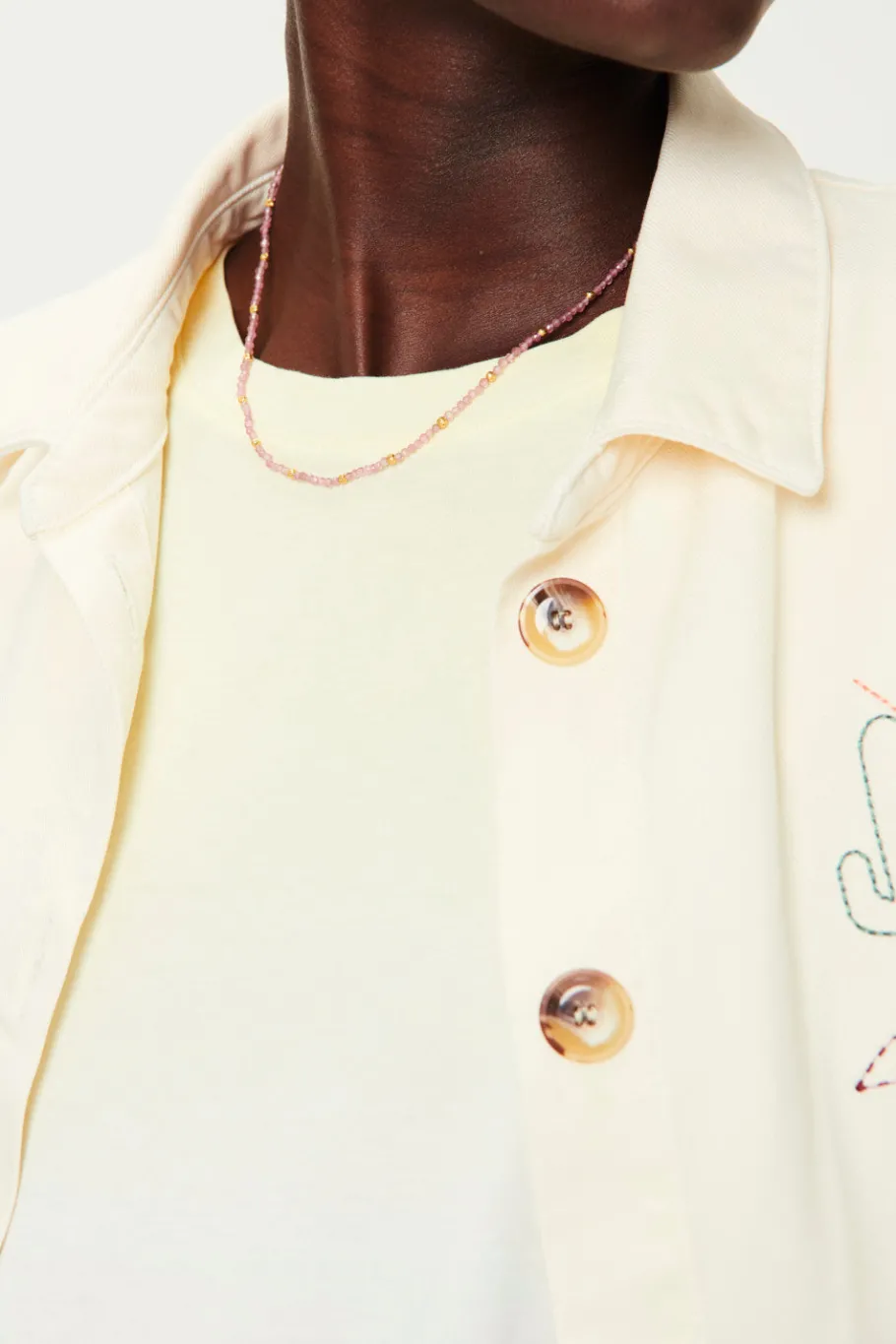 Des Petit Hauts Collier Padma TOURMALINE ROSE Outlet