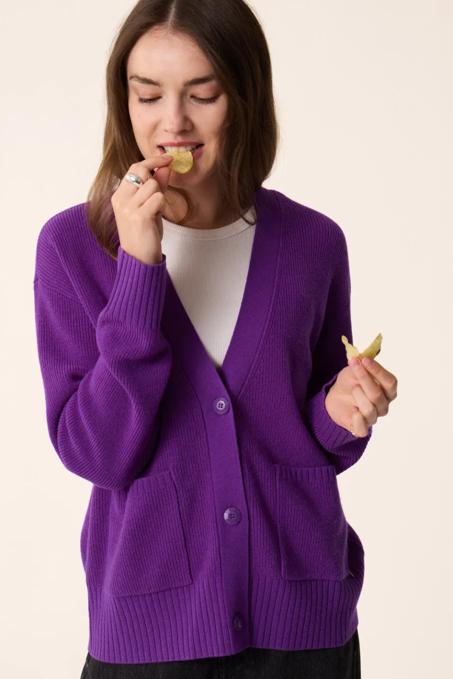 Des Petit Hauts Gilet Artimus VIOLETTE New