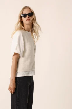 Des Petit Hauts Gilet Bernie CREME Sale