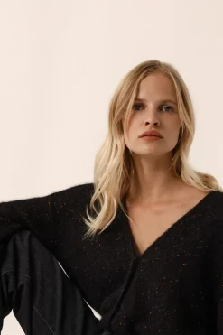 Des Petit Hauts Gilet Celestin BOUTONNE NOIR New