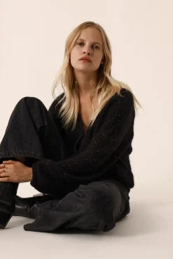 Des Petit Hauts Gilet Celestin BOUTONNE NOIR New