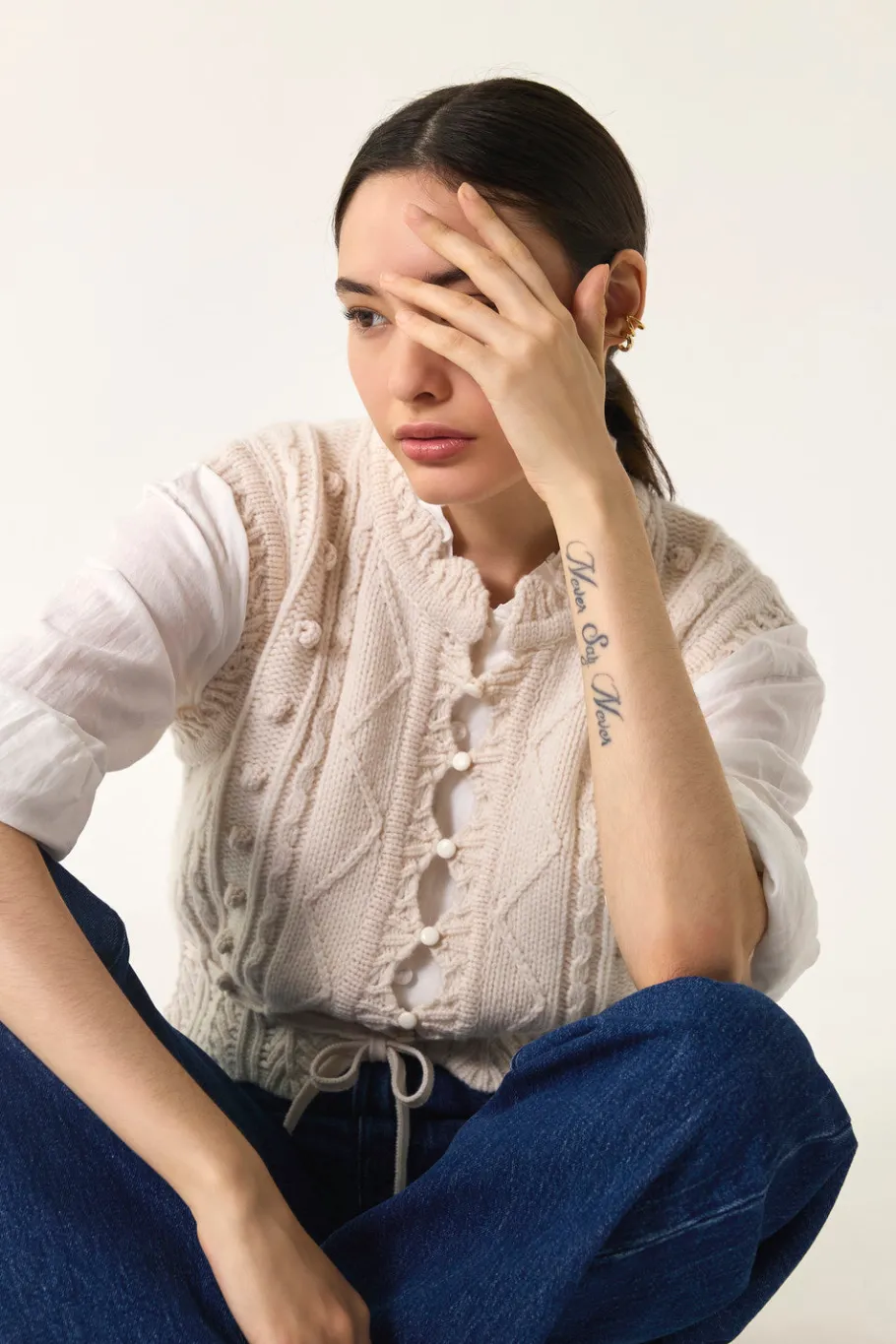 Des Petit Hauts Gilet Dolly CREME Discount