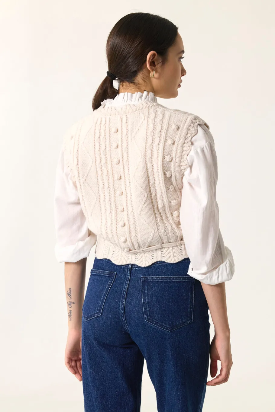 Des Petit Hauts Gilet Dolly CREME Discount