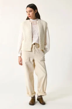 Des Petit Hauts Gilet sans manches Aster CREME Sale