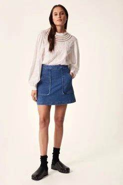 Des Petit Hauts Jupe Louxor MIDDLE BLUE New