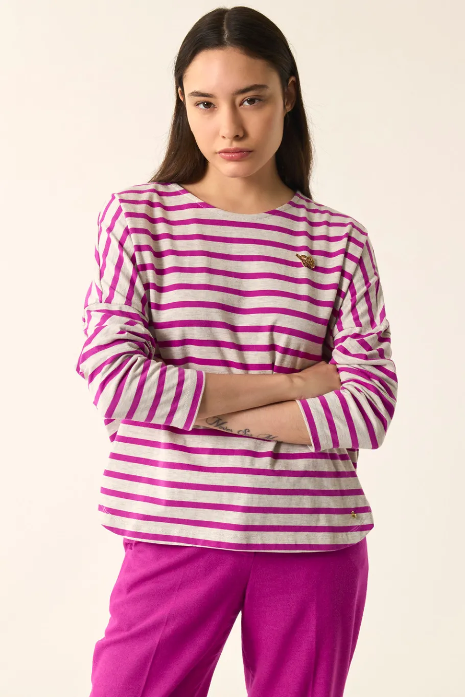 Des Petit Hauts Marinière Filly BEIGE/LUPIN New