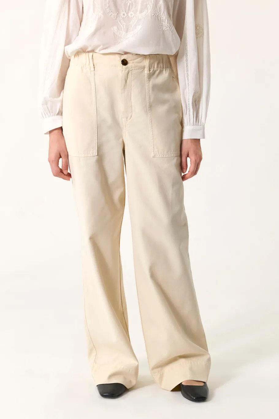 Des Petit Hauts Pantalon Elaia ECRU Sale