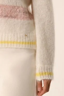 Des Petit Hauts Pull Alba ECRU/BRUME POUDRE Clearance