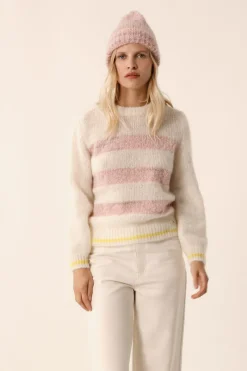 Des Petit Hauts Pull Alba ECRU/BRUME POUDRE Clearance