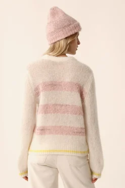 Des Petit Hauts Pull Alba ECRU/BRUME POUDRE Clearance