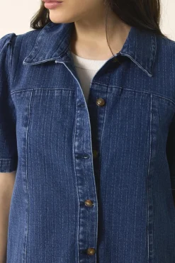 Des Petit Hauts Robe Loumina MIDDLE BLUE Sale