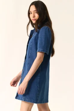 Des Petit Hauts Robe Loumina MIDDLE BLUE Sale