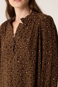 Des Petit Hauts Robe Solene LEO KAKI