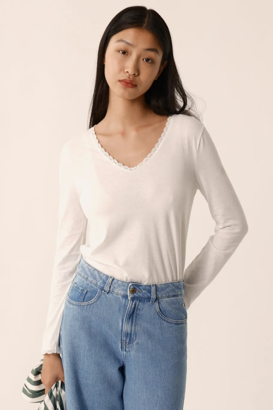 Des Petit Hauts Tee-shirt Izolene ECRU Clearance