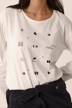 Des Petit Hauts Tee-shirt Janana ECRU Best