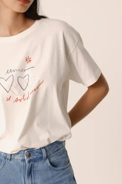 Des Petit Hauts Tee-shirt Marina ECRU Discount
