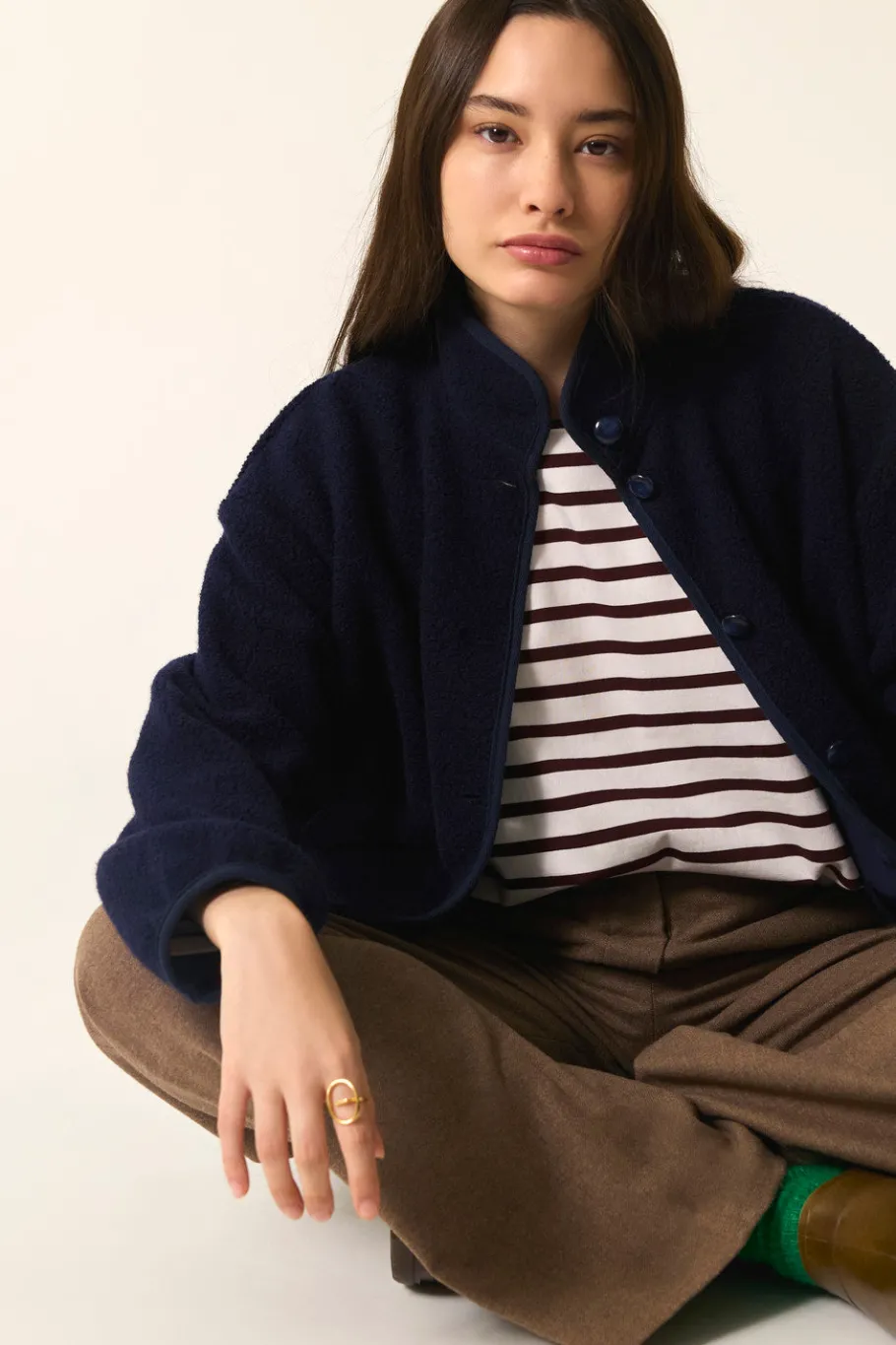 Des Petit Hauts Veste maille Zlavina MARINE New