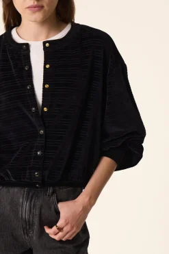 Des Petit Hauts Veste maille Zoraya NOIR Sale