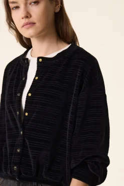 Des Petit Hauts Veste maille Zoraya NOIR Sale